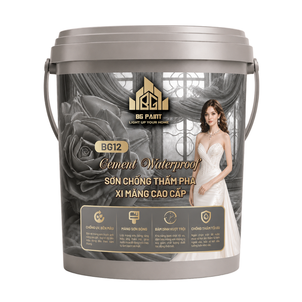 Sơn Chống Thấm Pha Xi Cao Cấp Cement Waterproof BG12- BG Paint Chính Hãng