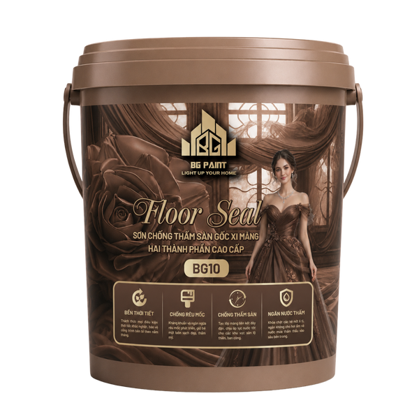 Sơn Chống Thấm Sàn Gốc Xi Măng Cao Cấp Floor Seal BG10 - BG Paint Chính Hãng