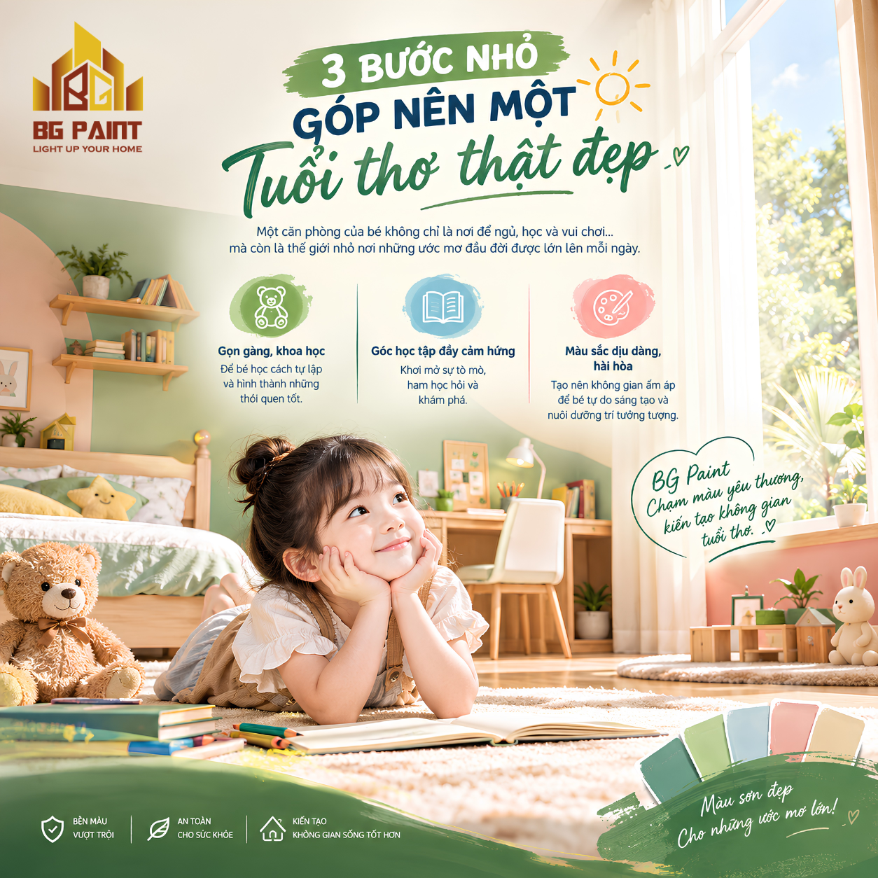 3 BƯỚC NHỎ – GÓP NÊN MỘT KHÔNG GIAN TUỔI THƠ THẬT ĐẸP CHO BÉ